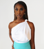 PHILAUTIA ONE-SHOULDER SATIN TOP